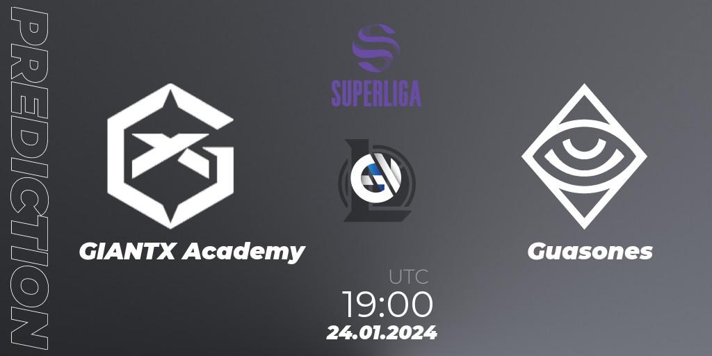 Pronósticos GIANTX Academy - Guasones. 24.01.24. Superliga Spring 2024 - Group Stage - LoL