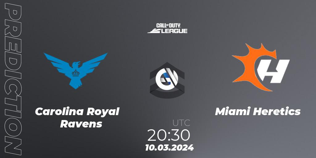 Pronósticos Carolina Royal Ravens - Miami Heretics. 10.03.2024 at 20:30. Call of Duty League 2024: Stage 2 Major Qualifiers - Call of Duty
