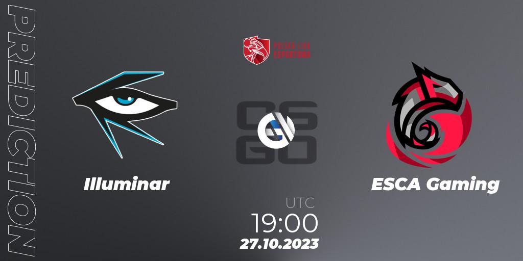 Pronósticos Illuminar - ESCA Gaming. 27.10.23. Polska Liga Esportowa 2023: Split #3 - CS2 (CS:GO)