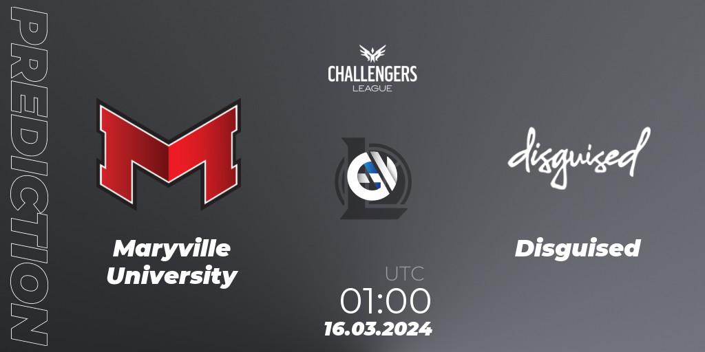 Pronósticos Maryville University - Disguised. 16.03.24. NACL 2024 Spring - Playoffs - LoL
