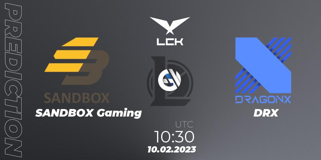 Pronósticos SANDBOX Gaming - DRX. 10.02.23. LCK Spring 2023 - Group Stage - LoL