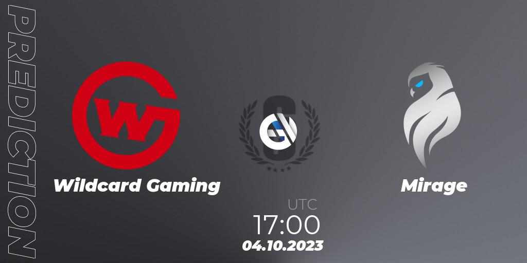 Pronósticos Wildcard Gaming - Mirage. 04.10.23. North America League 2023 - Stage 2 - Last Chance Qualifier - Rainbow Six