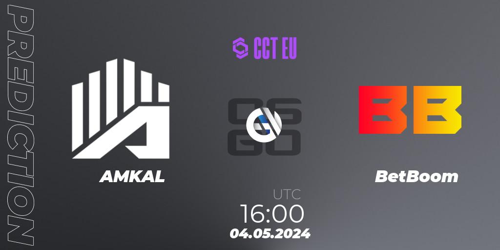 Pronósticos AMKAL - BetBoom. 04.05.2024 at 16:00. CCT Season 2 Europe Series 1 - Counter-Strike (CS2)