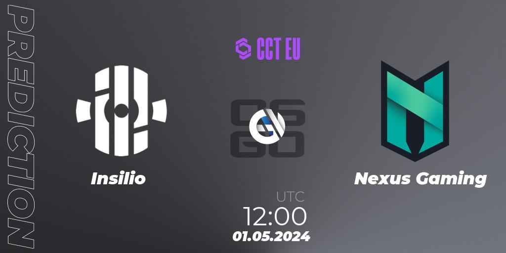 Pronósticos Insilio - Nexus Gaming. 01.05.2024 at 12:00. CCT Season 2 Europe Series 2 - Counter-Strike (CS2)