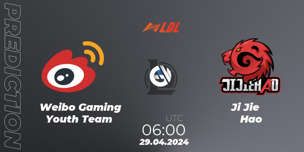 Pronósticos Weibo Gaming Youth Team - Ji Jie Hao. 29.04.2024 at 06:00. LDL 2024 - Stage 2 - LoL