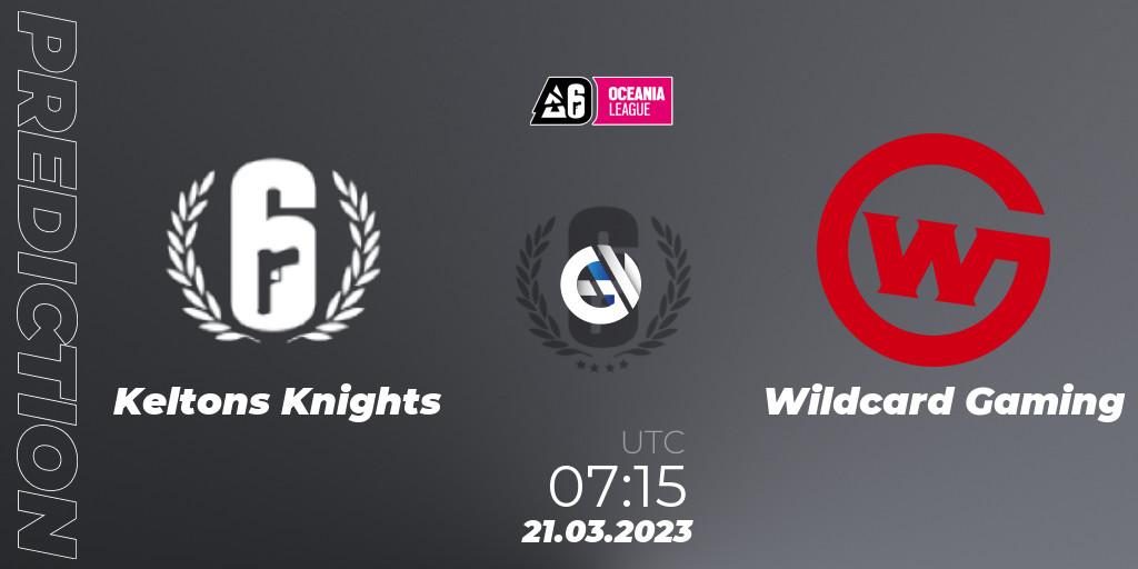 Pronósticos Keltons Knights - Wildcard Gaming. 21.03.23. Oceania League 2023 - Stage 1 - Rainbow Six