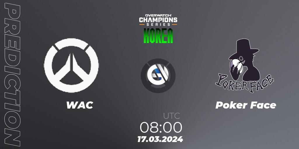 Pronósticos WAC - Poker Face. 17.03.24. Overwatch Champions Series 2024 - Stage 1 Korea - Overwatch