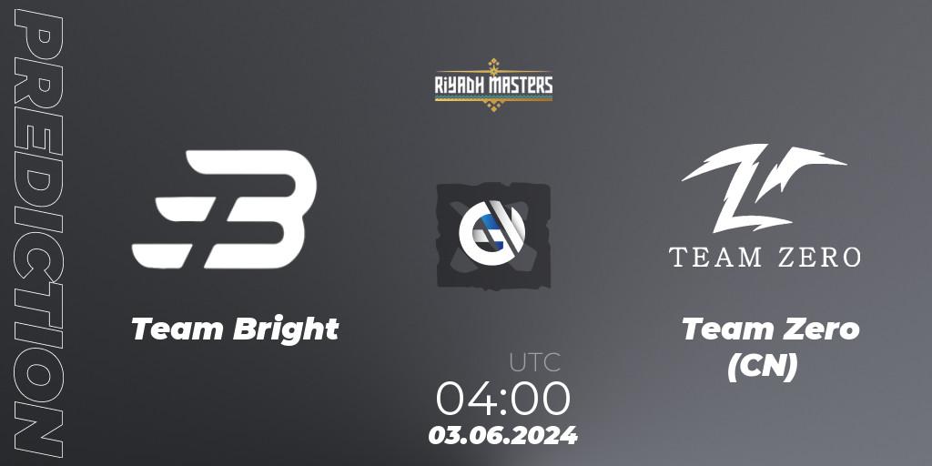 Pronósticos Team Bright - Team Zero (CN). 03.06.2024 at 04:20. Riyadh Masters 2024: China Closed Qualifier - Dota 2