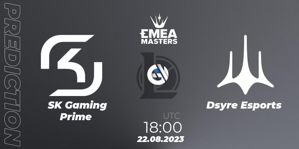 Pronósticos SK Gaming Prime - Dsyre Esports. 22.08.2023 at 18:00. EMEA Masters Summer 2023 - LoL