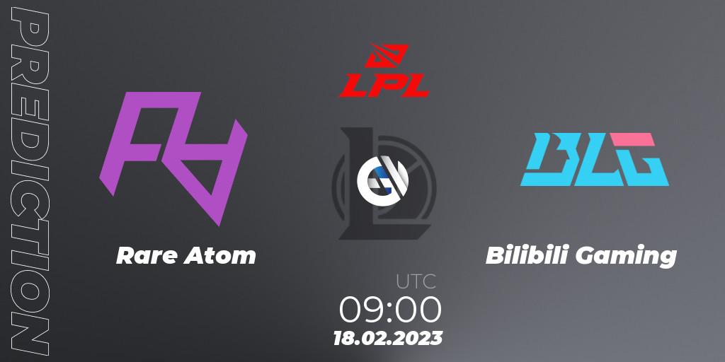 Pronósticos Rare Atom - Bilibili Gaming. 18.02.23. LPL Spring 2023 - Group Stage - LoL