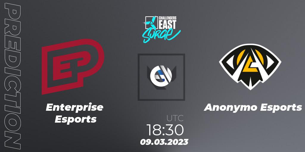 Pronósticos Enterprise Esports - Anonymo Esports. 09.03.2023 at 18:30. VALORANT Challengers 2023 East: Surge Split 1 - VALORANT