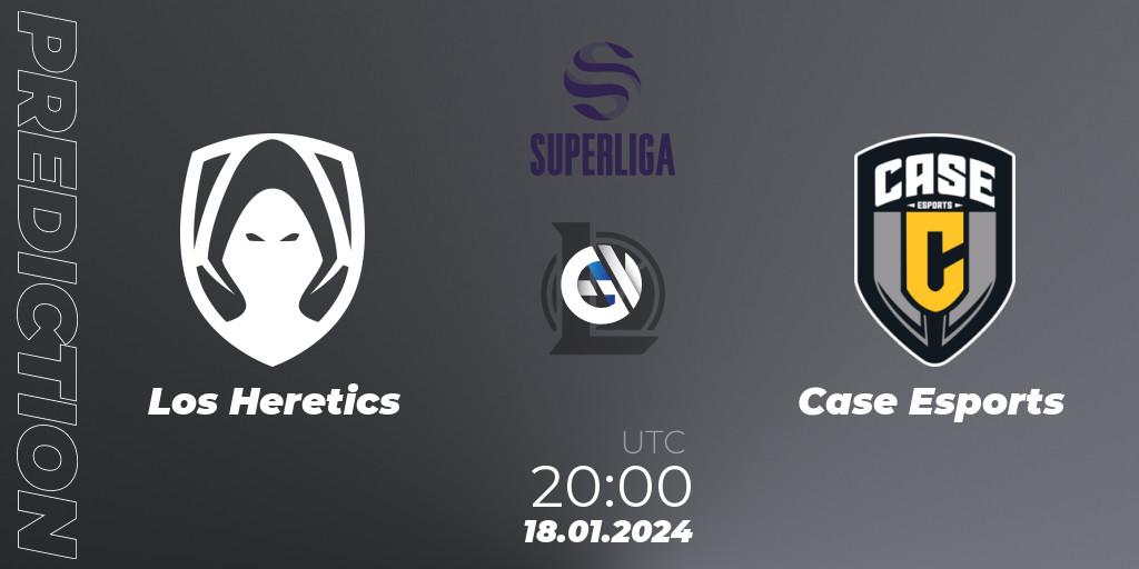 Pronósticos Los Heretics - Case Esports. 18.01.2024 at 20:00. Superliga Spring 2024 - Group Stage - LoL