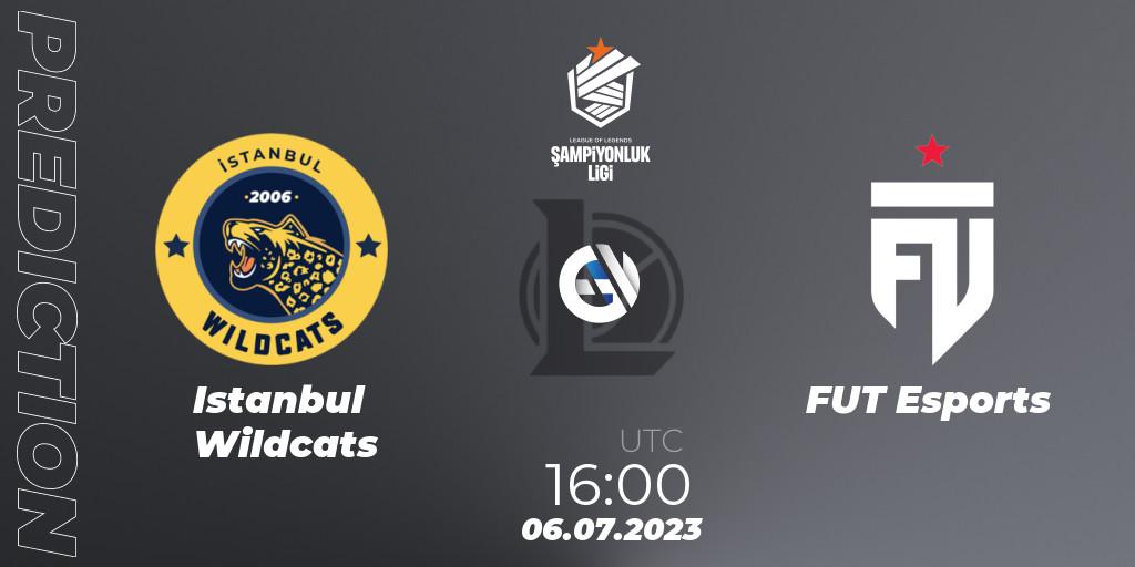 Pronósticos Istanbul Wildcats - FUT Esports. 06.07.2023 at 16:00. TCL Summer 2023 - Group Stage - LoL