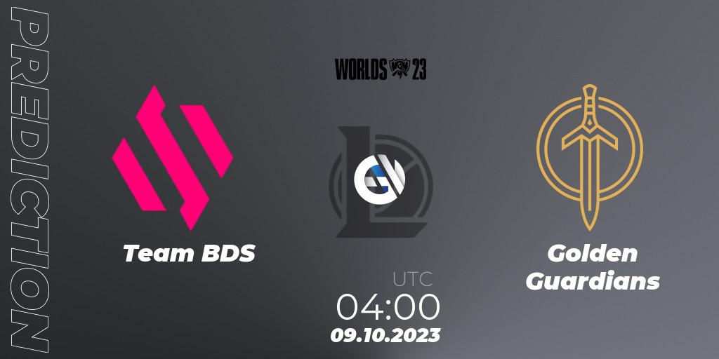 Pronósticos Team BDS - Golden Guardians. 09.10.23. 2023 World Championship: Worlds Qualifying Series - LoL