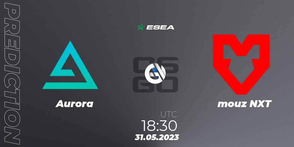 Pronósticos Aurora - mouz NXT. 31.05.23. ESEA Advanced Season 45 Europe - CS2 (CS:GO)