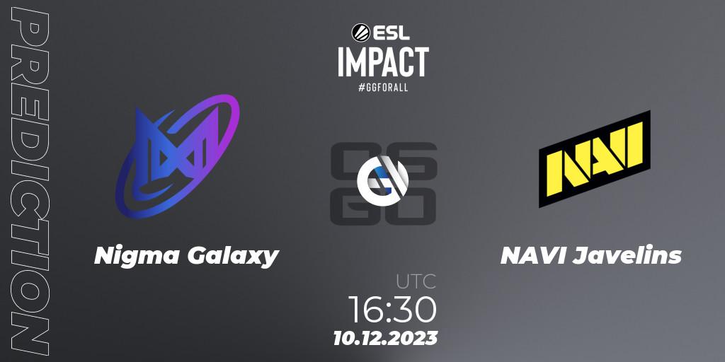 Pronósticos Nigma Galaxy - NAVI Javelins. 10.12.23. ESL Impact League Season 4 - CS2 (CS:GO)