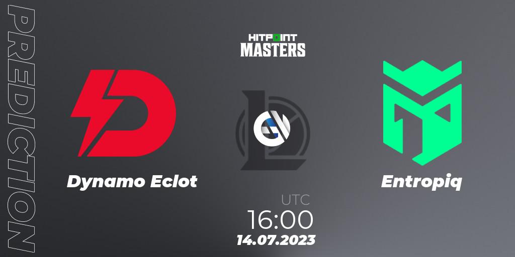 Pronósticos Dynamo Eclot - Entropiq. 14.07.2023 at 16:00. Hitpoint Masters Summer 2023 - Group Stage - LoL