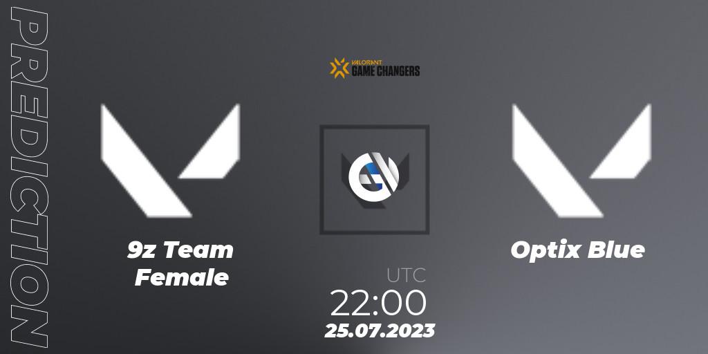 Pronósticos 9z Team Female - Optix Blue. 25.07.2023 at 22:00. VCT 2023: Game Changers Latin America South - VALORANT