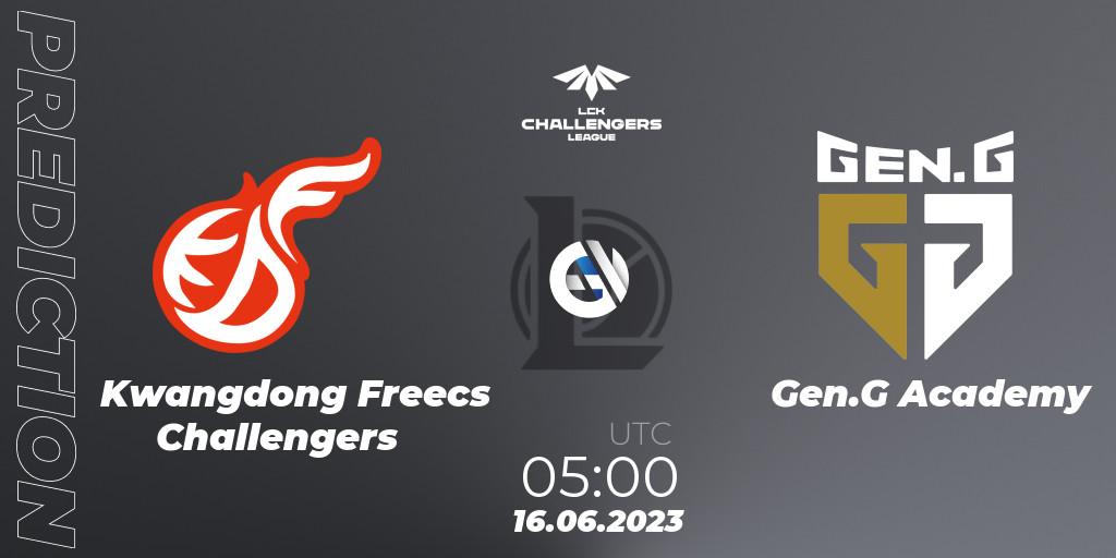 Pronósticos Kwangdong Freecs Challengers - Gen.G Academy. 16.06.23. LCK Challengers League 2023 Summer - Group Stage - LoL