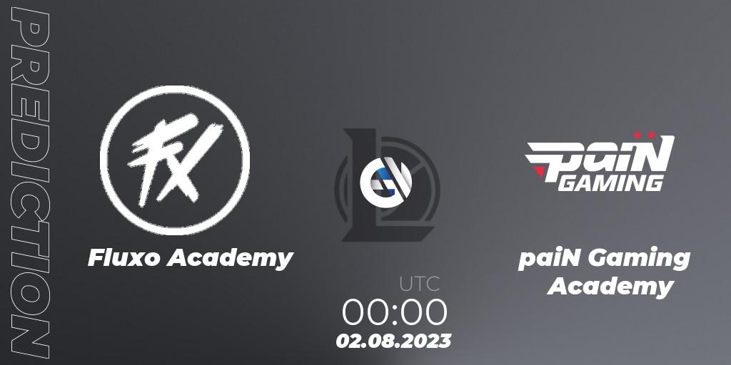 Pronósticos Fluxo Academy - paiN Gaming Academy. 02.08.2023 at 00:00. CBLOL Academy Split 2 2023 - Group Stage - LoL