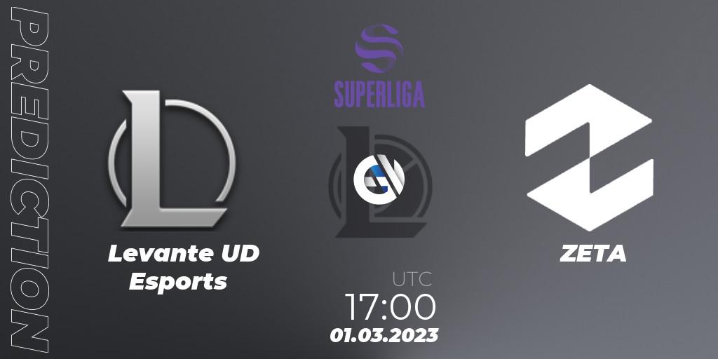 Pronósticos Levante UD Esports - ZETA. 01.03.2023 at 17:00. LVP Superliga 2nd Division Spring 2023 - Group Stage - LoL