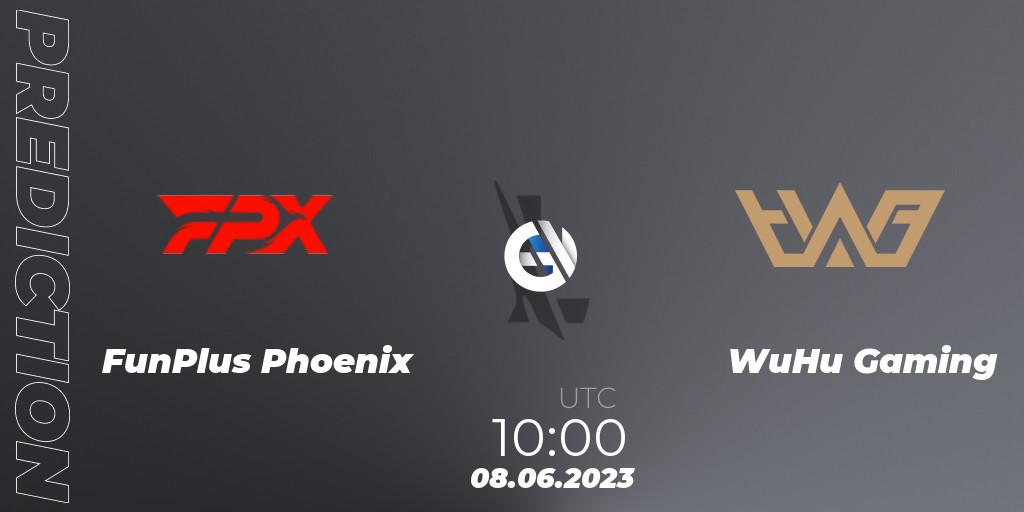 Pronósticos FunPlus Phoenix - WuHu Gaming. 08.06.23. WRL Asia 2023 - Season 1 - Regular Season - Wild Rift