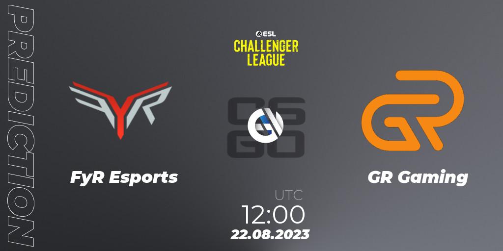 Pronósticos FyR Esports - GR Gaming. 22.08.23. ESL Challenger League Season 46: Asia-Pacific - CS2 (CS:GO)