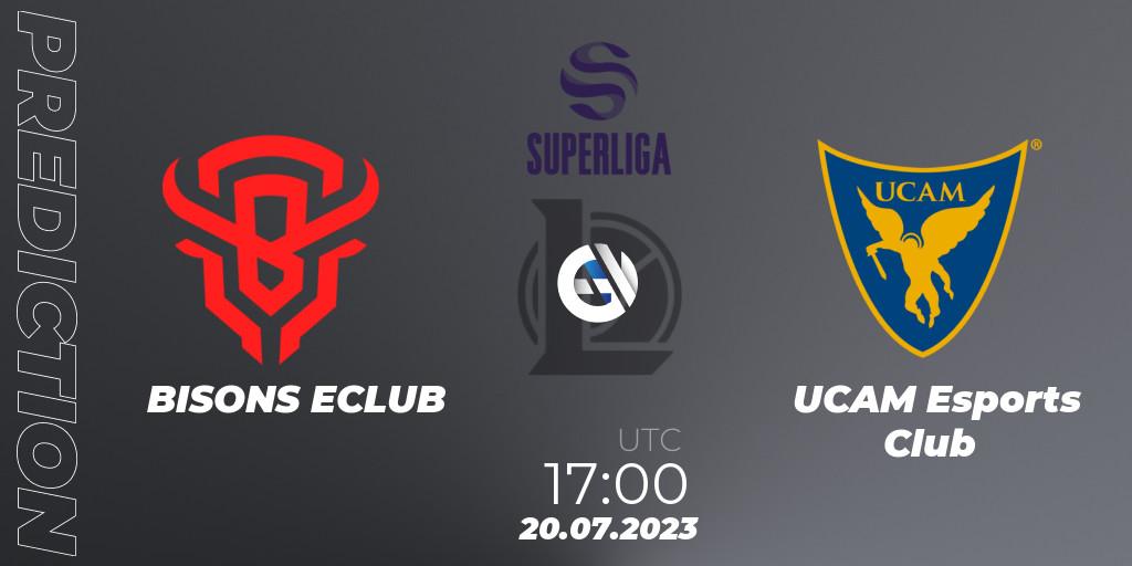 Pronósticos BISONS ECLUB - UCAM Esports Club. 22.06.23. Superliga Summer 2023 - Group Stage - LoL