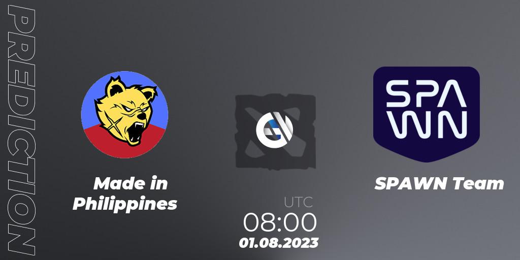 Pronósticos Made in Philippines - SPAWN Team. 01.08.23. 1XPLORE Asia #2 - Dota 2