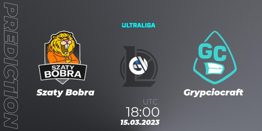Pronósticos Szaty Bobra - Grypciocraft. 08.03.2023 at 18:00. Ultraliga Season 9 - Group Stage - LoL