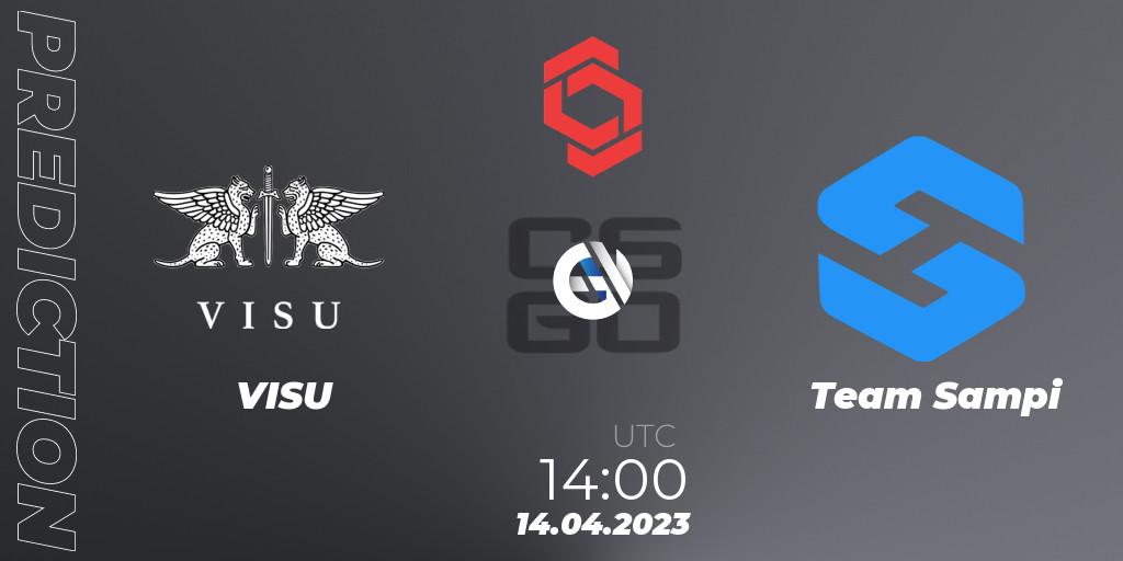 Pronósticos VISU - Team Sampi. 14.04.2023 at 14:00. CCT Central Europe Series #6: Closed Qualifier - Counter-Strike (CS2)