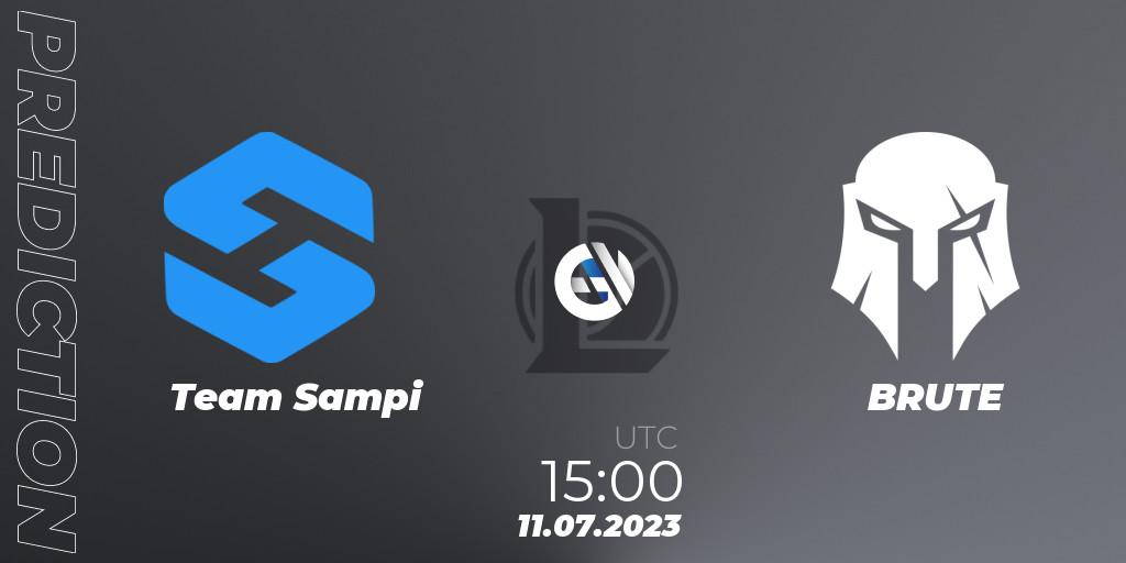 Pronósticos Team Sampi - BRUTE. 16.06.2023 at 15:00. Hitpoint Masters Summer 2023 - Group Stage - LoL
