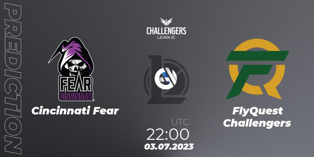 Pronósticos Cincinnati Fear - FlyQuest Challengers. 04.07.23. North American Challengers League 2023 Summer - Group Stage - LoL