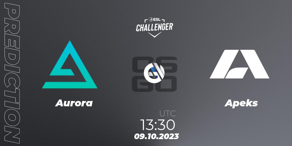 Pronósticos Aurora - Apeks. 09.10.23. ESL Challenger at DreamHack Winter 2023: European Qualifier - CS2 (CS:GO)