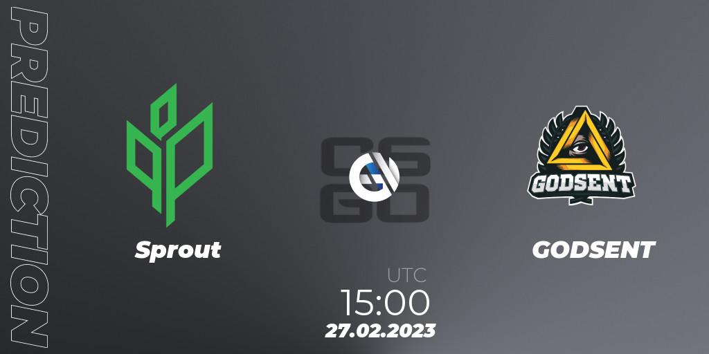 Pronósticos Sprout - GODSENT. 27.02.2023 at 15:25. BetBoom Playlist. Urbanistic - Counter-Strike (CS2)