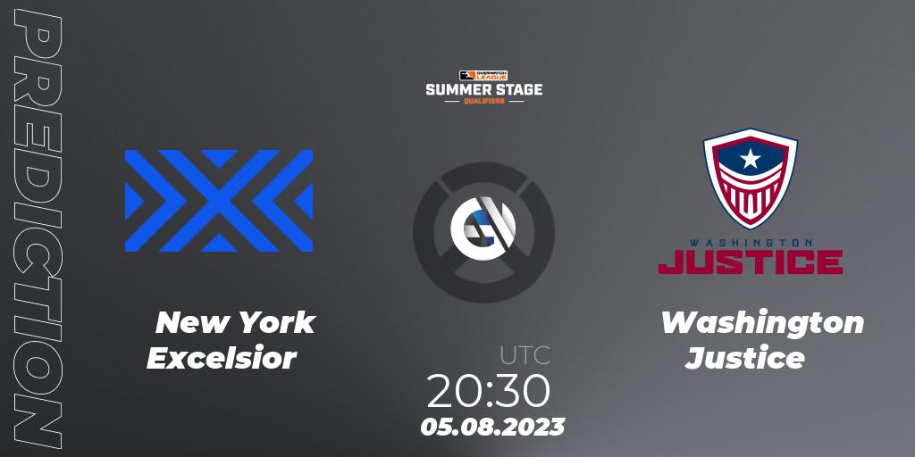 Pronósticos New York Excelsior - Washington Justice. 05.08.23. Overwatch League 2023 - Summer Stage Qualifiers - Overwatch