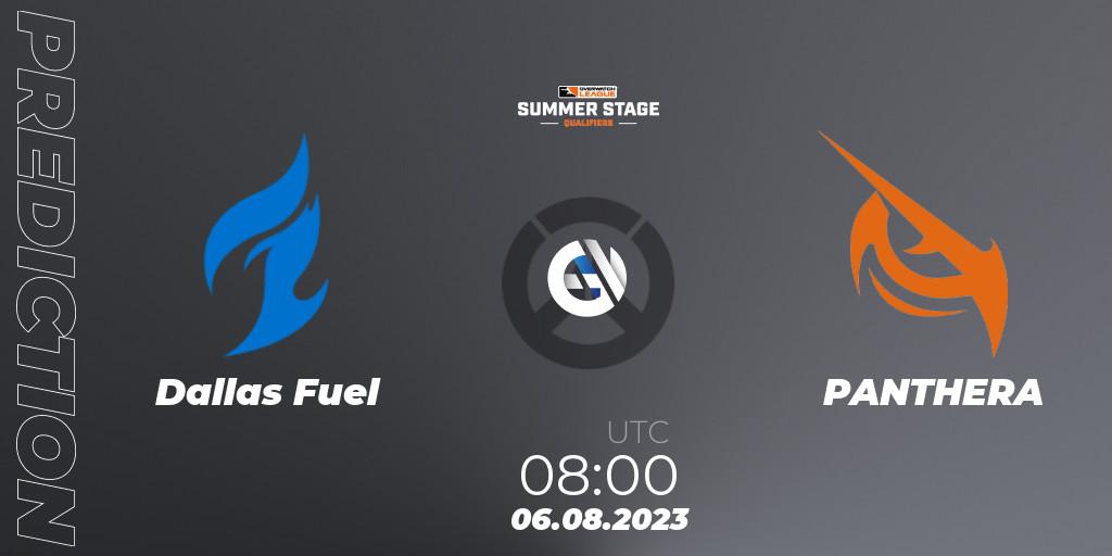 Pronósticos Dallas Fuel - PANTHERA. 06.08.2023 at 08:00. Overwatch League 2023 - Summer Stage Qualifiers - Overwatch