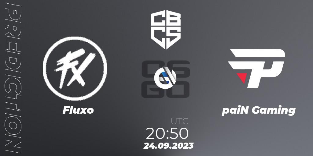 Pronósticos Fluxo - paiN Gaming. 24.09.2023 at 19:50. CBCS 2023 Season 2 - Counter-Strike (CS2)