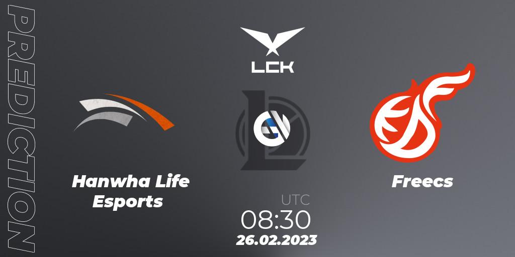 Pronósticos Hanwha Life Esports - Freecs. 26.02.23. LCK Spring 2023 - Group Stage - LoL
