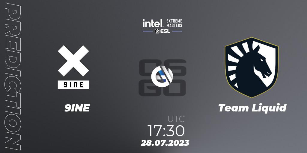 Pronósticos 9INE - Team Liquid. 28.07.2023 at 14:00. IEM Cologne 2023 - Play-In - Counter-Strike (CS2)