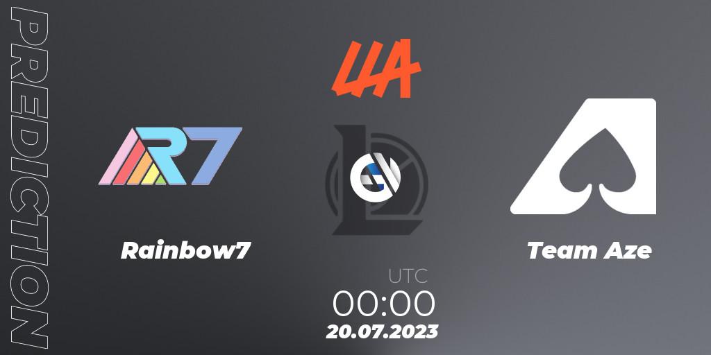 Pronósticos Rainbow7 - Team Aze. 20.07.2023 at 00:00. LLA Closing 2023 - Group Stage - LoL