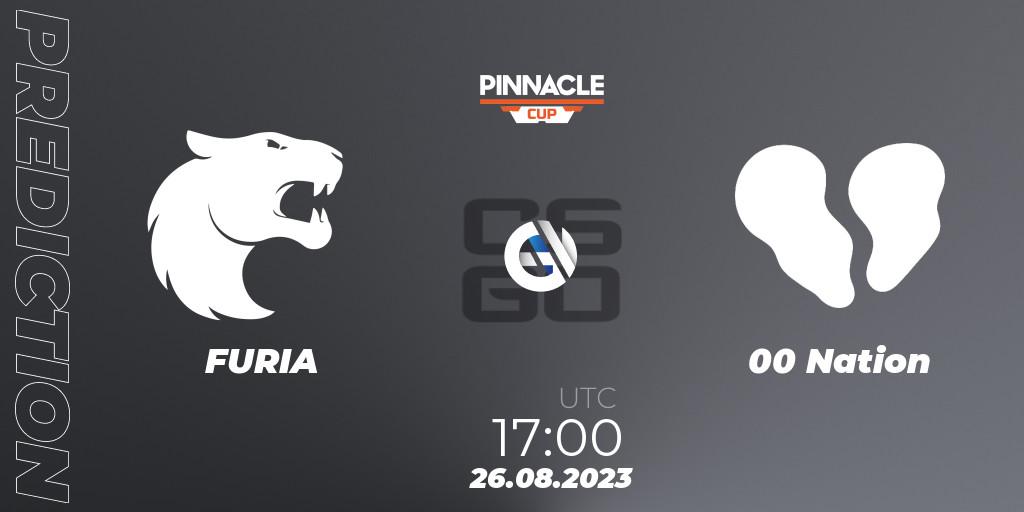Pronósticos FURIA - 00 Nation. 26.08.2023 at 17:00. Pinnacle Cup V - Counter-Strike (CS2)
