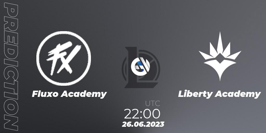 Pronósticos Fluxo Academy - Liberty Academy. 26.06.2023 at 22:15. CBLOL Academy Split 2 2023 - Group Stage - LoL