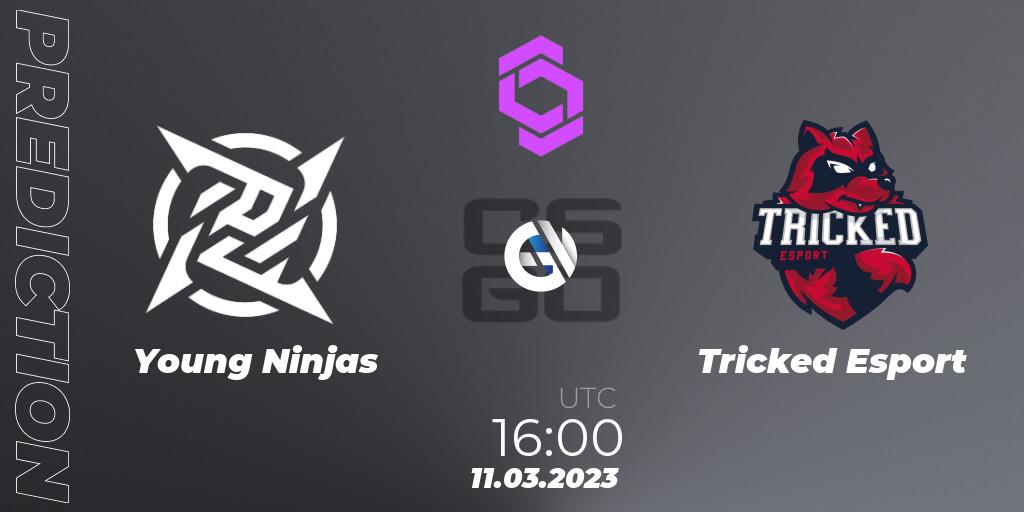 Pronósticos Young Ninjas - Tricked Esport. 11.03.2023 at 17:15. CCT West Europe Series #2 - Counter-Strike (CS2)