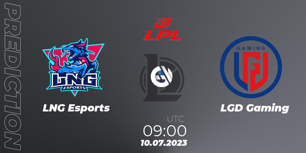 Pronósticos LNG Esports - LGD Gaming. 10.07.23. LPL Summer 2023 Regular Season - LoL