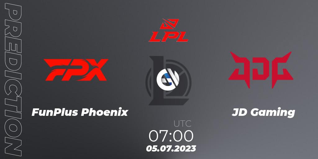 Pronósticos FunPlus Phoenix - JD Gaming. 05.07.2023 at 07:00. LPL Summer 2023 Regular Season - LoL