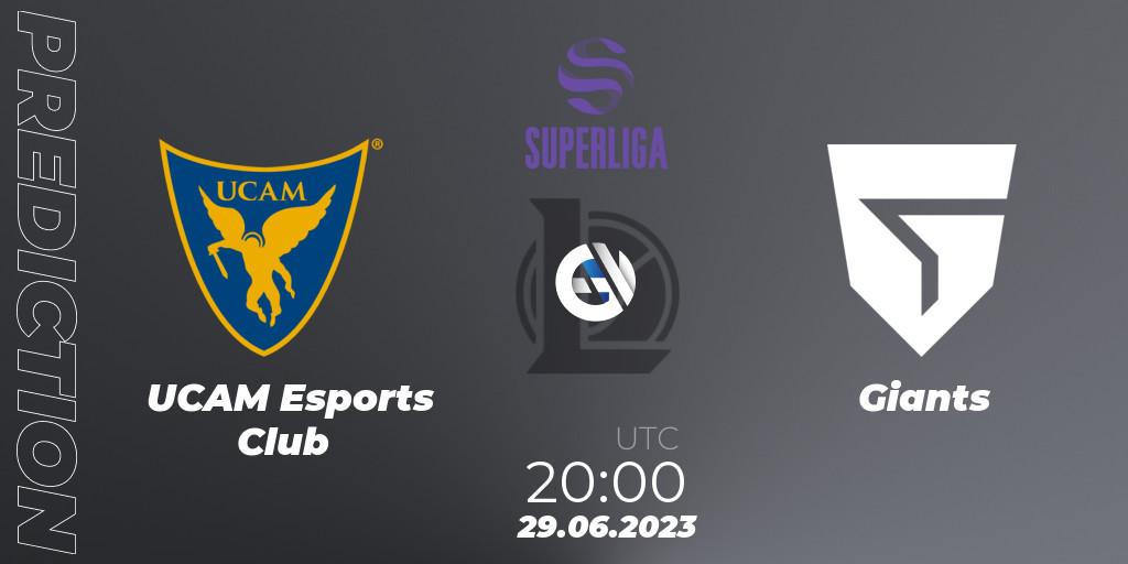Pronósticos UCAM Esports Club - Giants. 29.06.2023 at 18:00. Superliga Summer 2023 - Group Stage - LoL