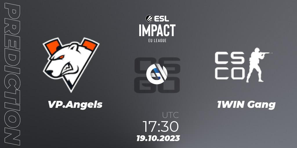 Pronósticos VP.Angels - 1WIN Gang. 19.10.23. ESL Impact League Season 4: European Division - CS2 (CS:GO)