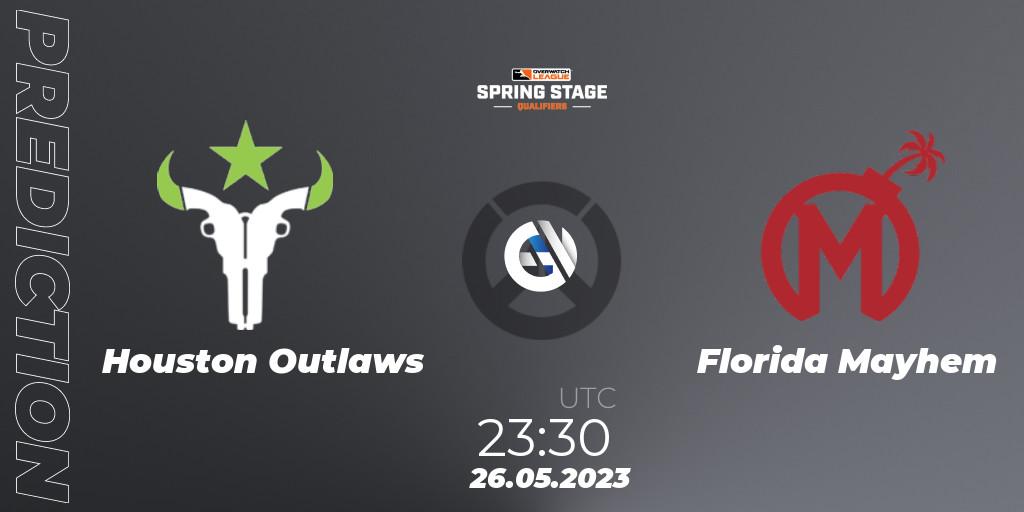 Pronósticos Houston Outlaws - Florida Mayhem. 26.05.23. OWL Stage Qualifiers Spring 2023 West - Overwatch