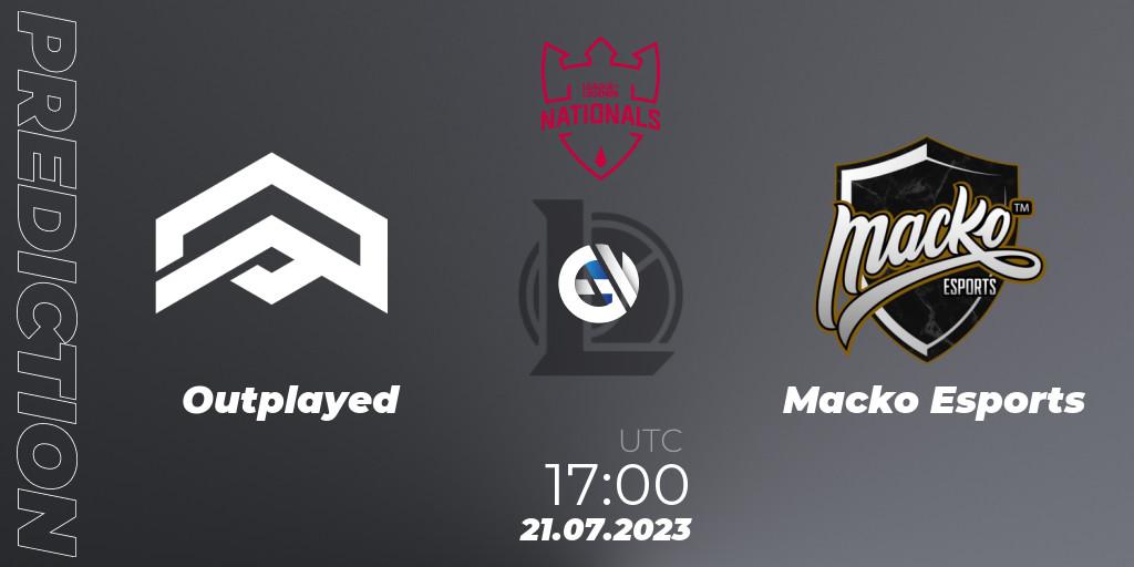 Pronósticos Outplayed - Macko Esports. 21.07.23. PG Nationals Summer 2023 - LoL